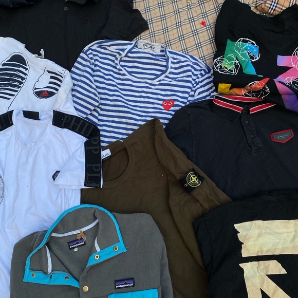 Lot of 9 Designer Clothing Items - Burberry, Bape, Stone Island, Patagonia XL - Picture 6 of 10
